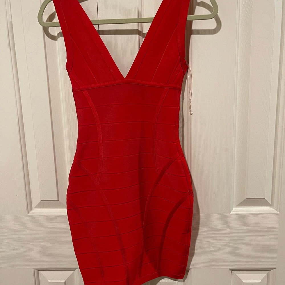 House of CB Red Bandage dress
